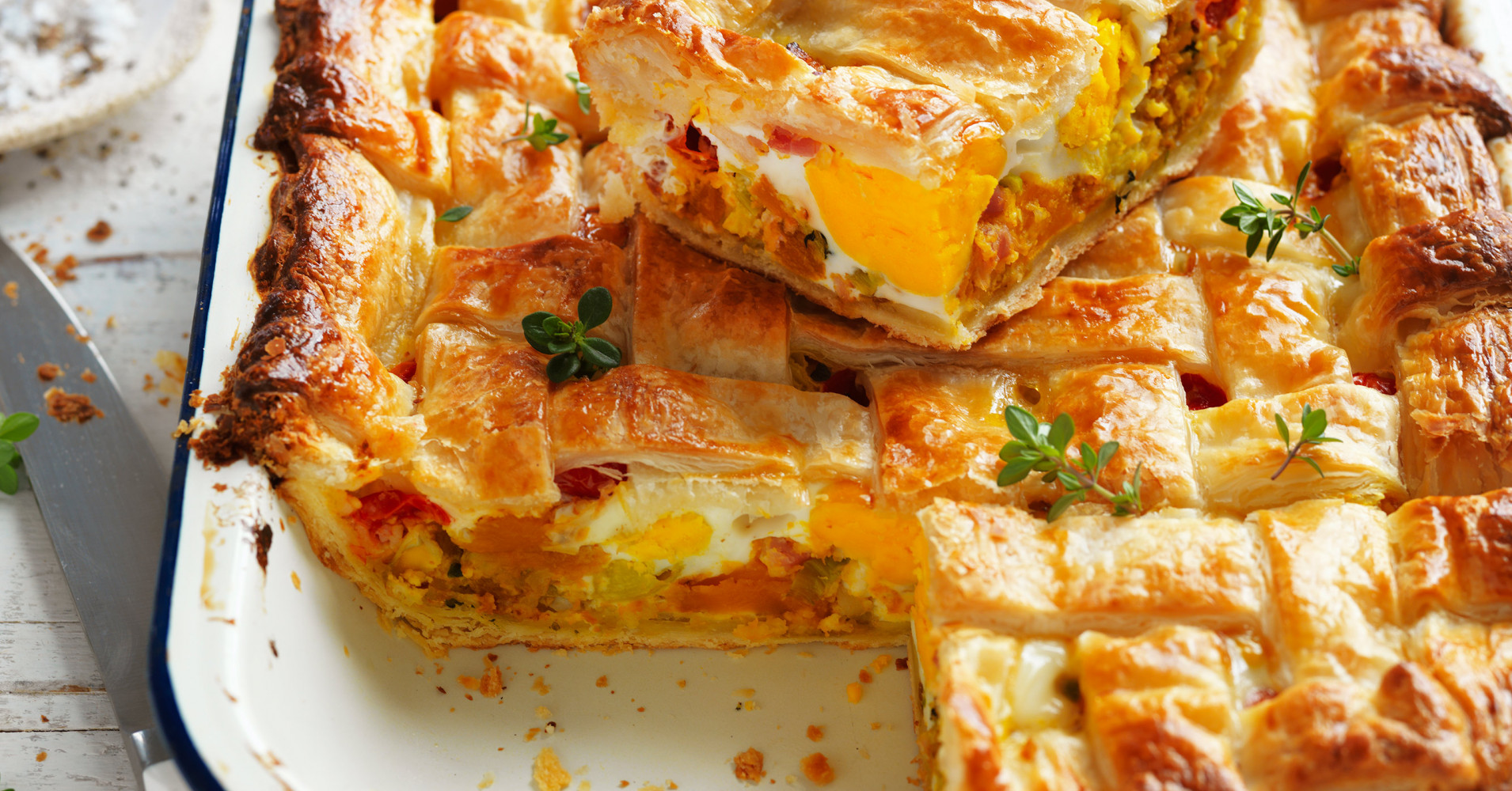 Egg and Bacon Pie Recipe | myfoodbook |
